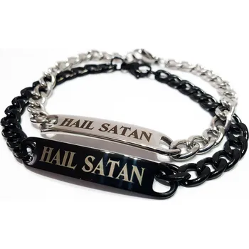 Vojenské psí známky Náramek - Hail Satan - 316L