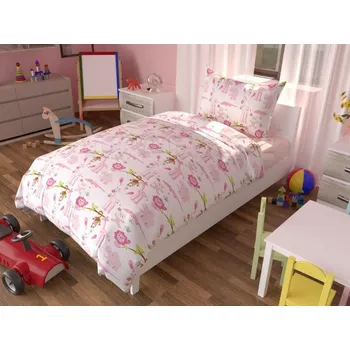 Povlečení Povlečení ZOO RŮŽOVÁ do postýlky - 140x90 cm + 65x45 cm