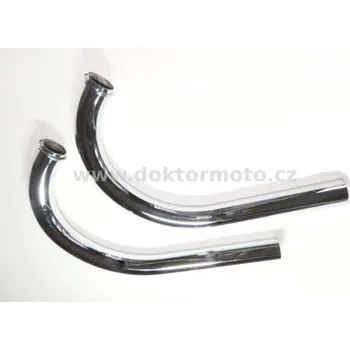 Výfuk pro motocykl Kolena výfuku L+P sada 2ks Jawa 350 na doutník