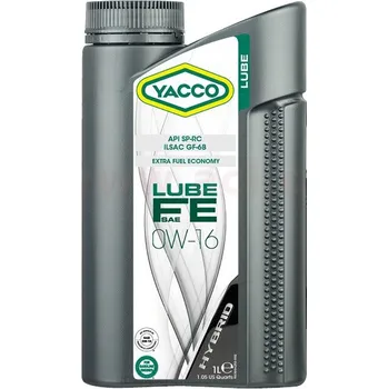 Motorový olej YACCO motorový olej plně syntetický LUBE FE 0W16 1l