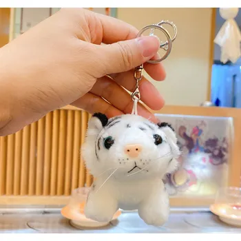 B-TOP Přívěsek na klíče, kabelku Tygr Druh barvy: Bílá