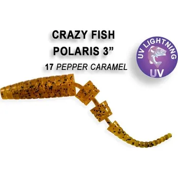 Umělá nástraha Gumová nástraha Crazy Fish Polaris 6,8cm 17 Pepper Caramel (8ks)