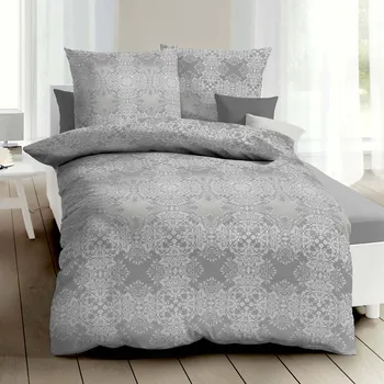 Povlečení Kaeppel | Povlečení Milano šedé, 140x200, 70x90 makosatén