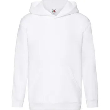 Chlapecká mikina Fruit of the Loom Dětská mikina s kapucí 62-037-0 White 152