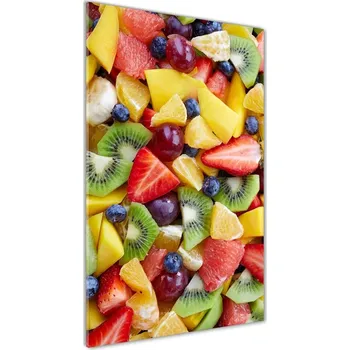 Obraz Vertikální Fotoobraz na skle Nakrájené ovoce