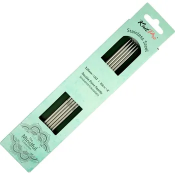 Nástroj na niť a příze KnitPro Mindful ponožkové jehlice 20cm 3,25mm (KnitPro Mindful Double Pointed Needles 20cm 3,25mm)