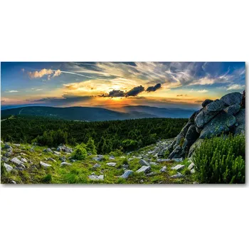 Obraz Foto obraz skleněný horizontální Horské panorama