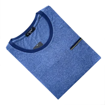 Pánská noční košile Pánské noční košile s dlouhým rukávem Big C-lemon - NN11 Barva: Modrá, Velikost: 4XL