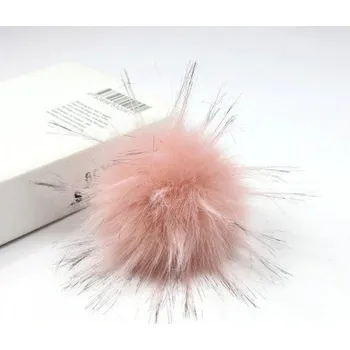 Bambule, bambulka z kožešiny, mýval, růžová 10 cm