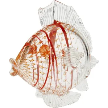 Skleněná ryba průhledná 19 cm (Skleněná dekorace ve tvaru ryby)