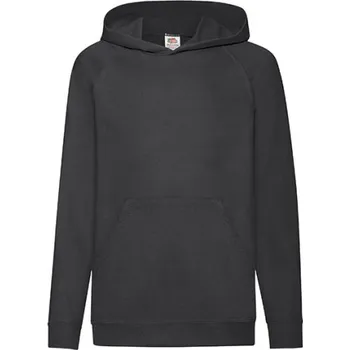 Dívčí mikina Fruit of the Loom Dětská mikina s kapucí 62-009-0 Black 116