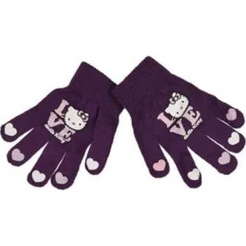 Rukavice Dětské rukavice Hello Kitty fialové