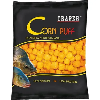 Návnadová surovina Traper Pufovaná Kukuřice Corn Puff Jahoda 20 g - 4 mm
