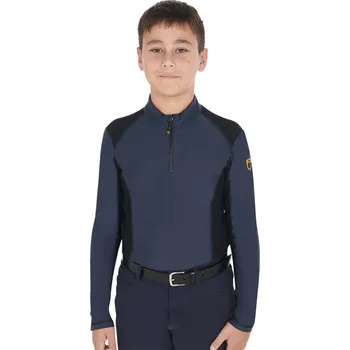 Chlapecké tričko EQUESTRO Triko multifunkční Training Polo Equestro, chlapecké, navy 8 let