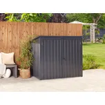 Zahradní domek na nářadí grafitově šedý z pozinkované oceli kůlna na odkládání nářadí venkovní úložný prostor Beliani