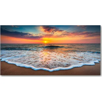 Obraz Foto obraz skleněný horizontální Západ nad mořem