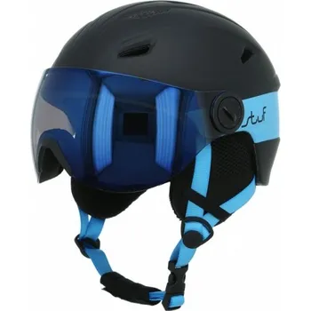 Cyklistická přilba dětská helma Stuf Visor 2, black/blue, 22/23 - vel. 49-51 210096