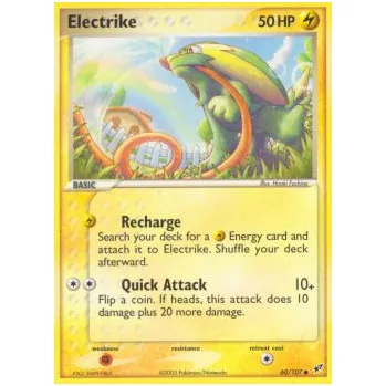 Sběratelská karetní hra Pokémon DX 060/107 Electrike (Recharge) - EX Deoxys Stav: Excellent, Verze: NORMAL