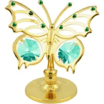 Žertovný předmět MOTÝL Crystocraft - zlatavá