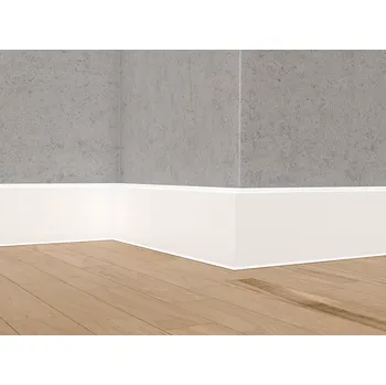 soklová lišta Döllken Weimar Cubu Flex Life Soklová Lišta 12,6 mm x 60 mm x 250 cm Bílá