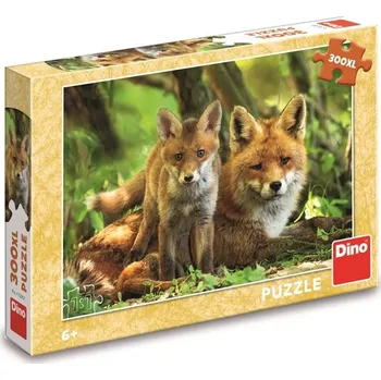 Dino Liška s mláďátkem XL 300 dílků Puzzle Dino Liška s mláďátkem XL 300 dílků