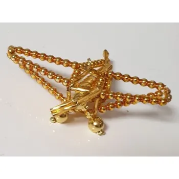 Vánoční dekorace Vánoční 3D ozdoba LETADLO - barva zlatá