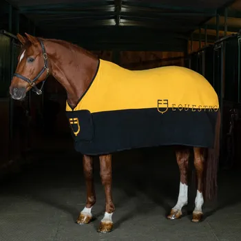 Deka pro koně EQUESTRO Deka odpocovací Munster Equestro, black/yellow Délka zad: 125 cm