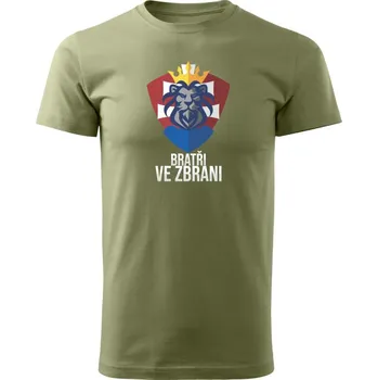 Tričko Bratři ve zbrani (merch Tankista) - olivová