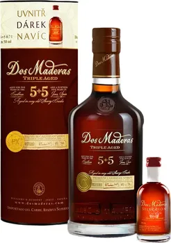 Rum Dos Maderas 5+5 40 % 0,7 l tuba + mini Seleccion