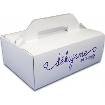 Krabička na výslužku Výslužková krabice jednoduchá - bílá