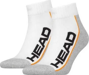 Pánské ponožky HEAD Quarter 2 páry bílé/šedé 35-38