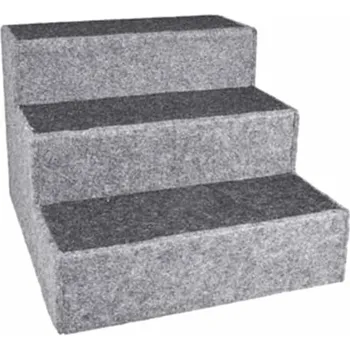 Schody a rampa pro psa Schody FLAMINGO Velta šedé (S) 40x45x30cm (do max. 65kg)