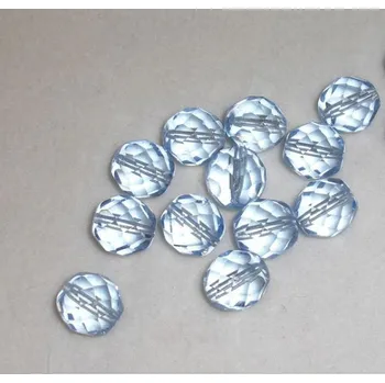 Dětské navlékací korálky Korálky broušené/ohňovky - modrá nejsvětlejší > Ø10mm (10 kusů) (do vyprodání zásob)