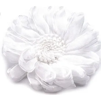 Příslušenství pro záclonu a závěs Spona na závěs s magnetem Ø 10cm - květina bílá