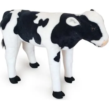 plyšák plyšové tele stojící bíločerné