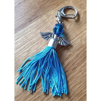 Přívěsek Přívěsek s andělem - tyrkys se střapcem