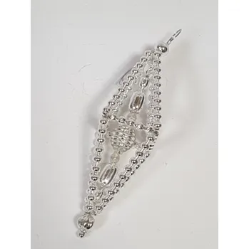 Vánoční ozdoba Vánoční 3D ozdoba DVOJJEHLAN - barva stříbrná