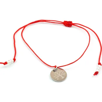 Náramek Moni červený náramek s přívěskem strom života