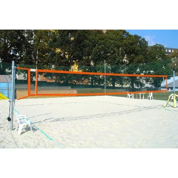 Pletivo Síť na beachvolejbal PROFI 4, 1x8,5m, 3 mm PP, 100 mm, Oranžová, Beachvolejbal, Skladem