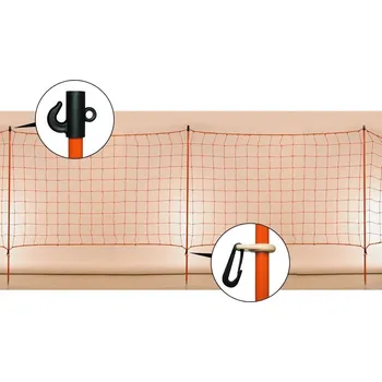 Pletivo Ochranná síť na lyžařské svahy, PP 3mm, 1 x 10m, 3 mm PP, 100 mm, Červená, Lyžařské svahy, Skladem