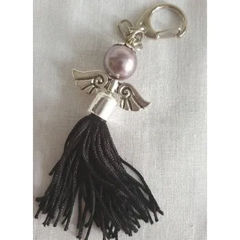 Přívěsek Přívěsek s andělem - černá se střapcem
