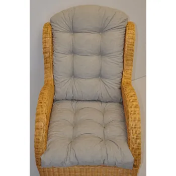 Polstr na ratanové křeslo Tmavě béžový melír