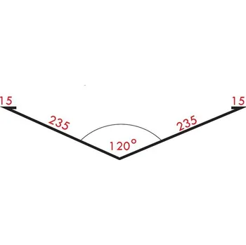 okap Úžlabí rš.: 500 mm 3 m / titanzinek