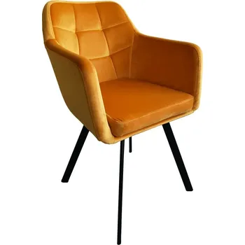 Křeslo Tempo Kondela Zevas (hořčičná + černá)