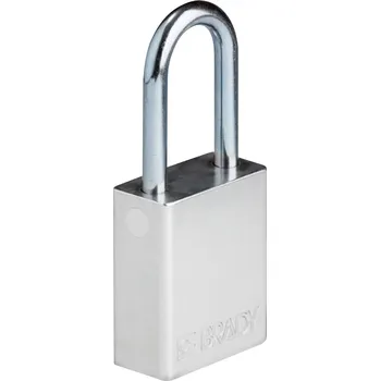 Visací zámek Hliníkový zámek s ocelovým okem SafeKey standard,šedá,1 ks