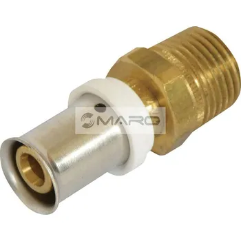 Instalatérský materiál Gabotherm Spojka lisovací přechodová Multi press GT-M-PUK s vnějším závitem AG 18 mm x 3/4", 00907