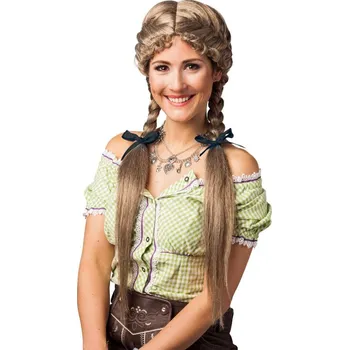 Karnevalový kostým Dámská paruka s pletenými copánky