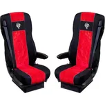 Autopotahy textilní pro DAF 105XF/106XF/LF, černo-červená barva (č. 124)