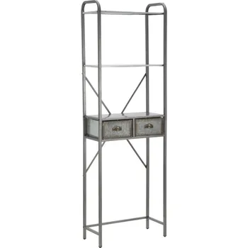 Komoda Koupelnová komoda/regál Mauro Ferretti Iliad 60,5x29x184,5 cm, stříbrná