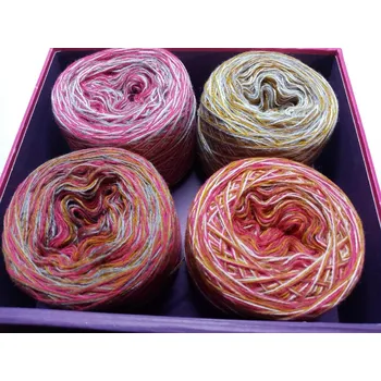 Příze Rozfoukaná pampeliška 3-nitka 4x300m (Duhová krabička Rozfoukaná pampeliška)